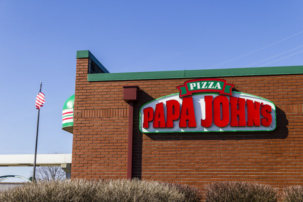 Papa Johns Pizza fast food restaurant